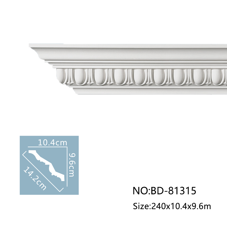 High Quality Good Price Beautiful Water Proof Paintable Foam Decorative polyurethane/Pu Carved Corner Mouldings